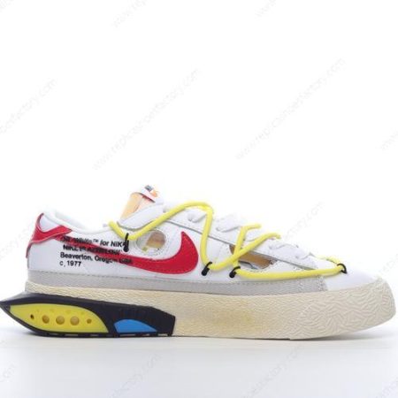 Replica Nike Blazer Low x Off-White Men’s and Women’s Shoes ‘White Red’ DH7863-100