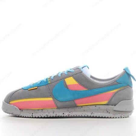Replica Nike Cortez Men’s and Women’s Shoes ‘Grey Blue Pink Yellow’ DR1413-002