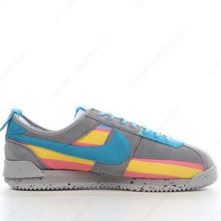 Replica Nike Cortez Men’s and Women’s Shoes ‘Grey Blue Pink Yellow’ DR1413-002