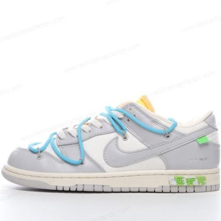 Replica Nike Dunk Low x Off-White Men’s and Women’s Shoes ‘Grey Blue’ DM1602-115