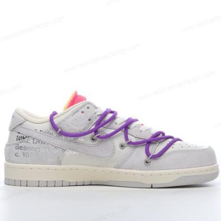 Replica Nike Dunk Low x Off-White Men’s and Women’s Shoes ‘Grey White’ DJ0950-101