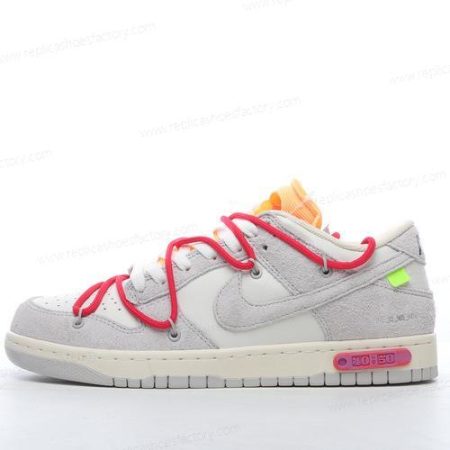 Replica Nike Dunk Low x Off-White Men’s and Women’s Shoes ‘Grey White’ DJ0950-103