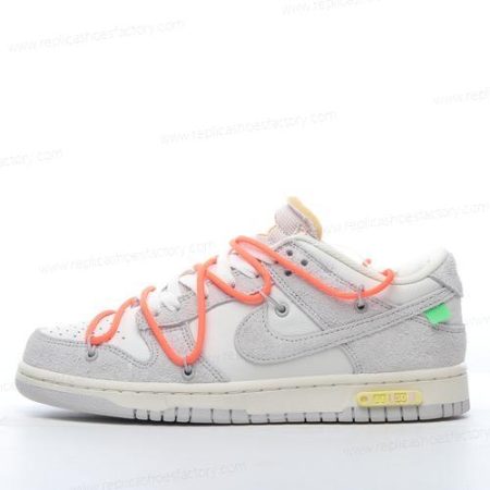 Replica Nike Dunk Low x Off-White Men’s and Women’s Shoes ‘Grey White’ DJ0950-108