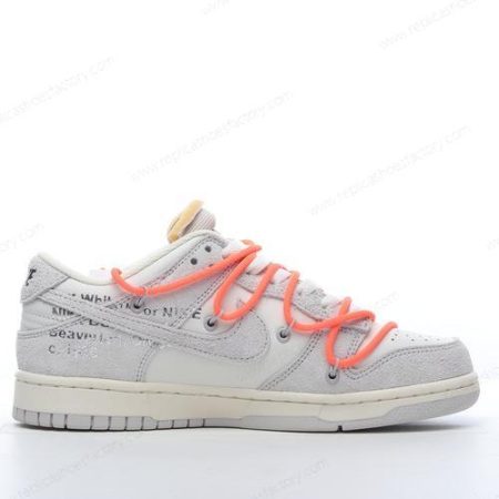 Replica Nike Dunk Low x Off-White Men’s and Women’s Shoes ‘Grey White’ DJ0950-108