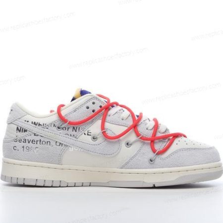 Replica Nike Dunk Low x Off-White Men’s and Women’s Shoes ‘Grey White’ DJ0950-110