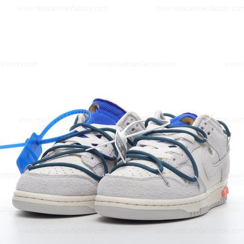 Replica Nike Dunk Low x OffWhite Mens and Womens Shoes Grey White DJ0950111