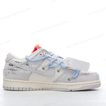 Replica Nike Dunk Low x Off-White Men’s and Women’s Shoes ‘Grey White’ DJ0950-113