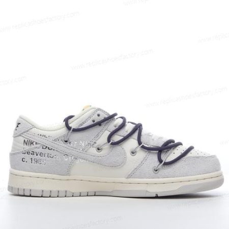 Replica Nike Dunk Low x Off-White Men’s and Women’s Shoes ‘Grey White’ DJ0950-115