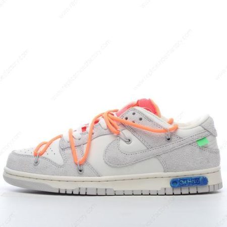 Replica Nike Dunk Low x Off-White Men’s and Women’s Shoes ‘Grey White’ DJ0950-116