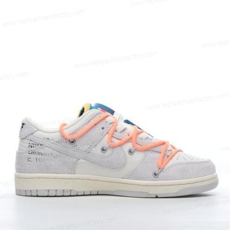 Replica Nike Dunk Low x Off-White Men’s and Women’s Shoes ‘Grey White’ DJ0950-119
