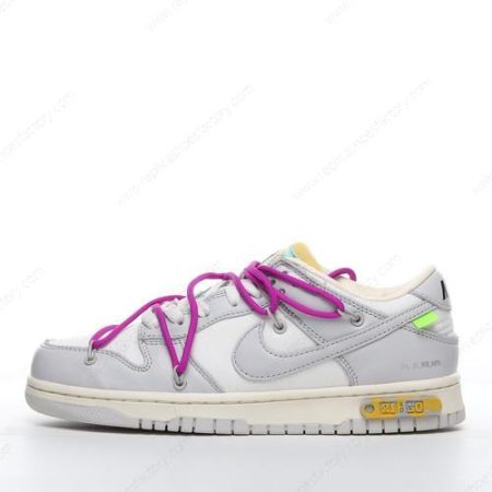 Replica Nike Dunk Low x Off-White Men’s and Women’s Shoes ‘Grey White’ DM1602-100