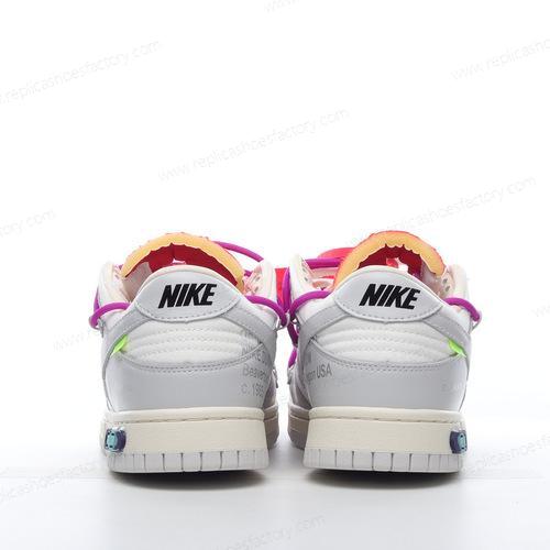 Replica Nike Dunk Low x OffWhite Mens and Womens Shoes Grey White DM1602101