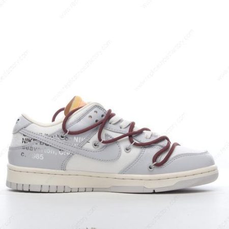 Replica Nike Dunk Low x Off-White Men’s and Women’s Shoes ‘Grey White’ DM1602-102