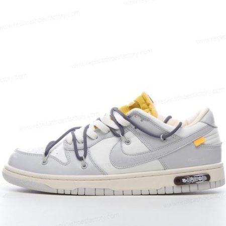 Replica Nike Dunk Low x Off-White Men’s and Women’s Shoes ‘Grey White’ DM1602-105