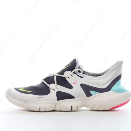 Replica Nike Free RN 5 Men’s and Women’s Shoes ‘Black White Blue’ AQ1316-100