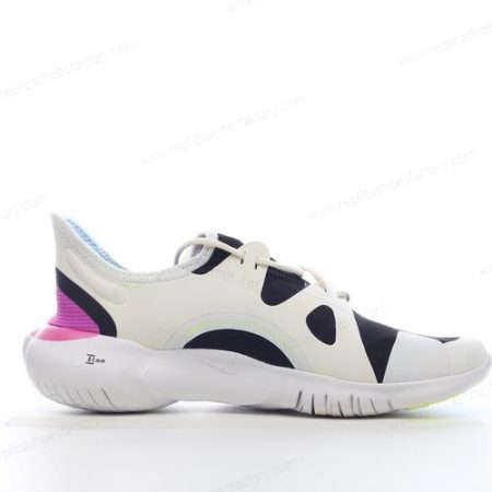 Replica Nike Free RN 5 Men’s and Women’s Shoes ‘White Black Purple Blue’