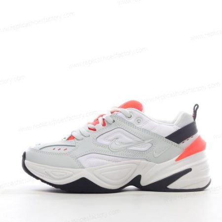 Replica Nike M2K Tekno Men’s and Women’s Shoes ‘White Grey Orange Red’ AO3108-401