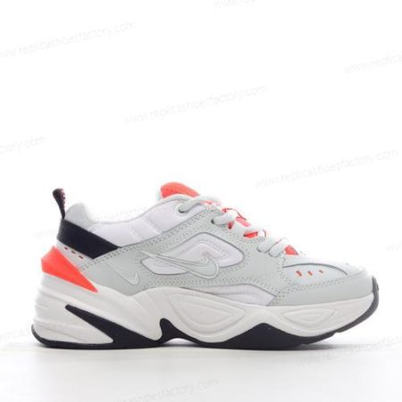 Replica Nike M2K Tekno Men’s and Women’s Shoes ‘White Grey Orange Red’ AO3108-401