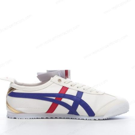 Replica Onitsuka Tiger Mexico 66 Men’s and Women’s Shoes ‘Blue Red Gold’ D507L-0152