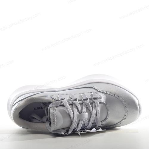 Replica Salomon SR811 Leather Platform Mens and Womens Shoes Silver White