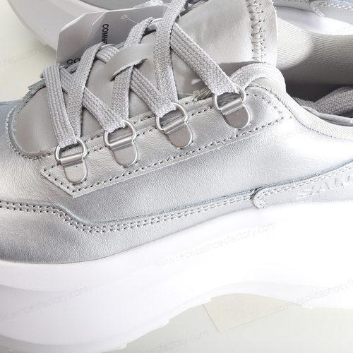 Replica Salomon SR811 Leather Platform Mens and Womens Shoes Silver White